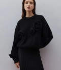 Kamilla pleated maxi skirt black