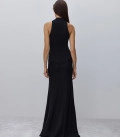 Anabel drop waist maxi dress black