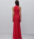 Anabel drop waist maxi dress red