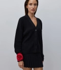 Lorin button-up cardigan black