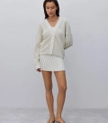 Lorin button-up cardigan ivory
