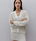 Lorin button-up cardigan ivory