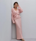Lorin button-up cardigan powder