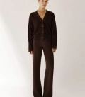 Lorin button-up cardigan chocolate