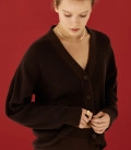 Lorin button-up cardigan chocolate