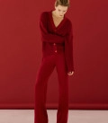 Lorin button-up cardigan burgundy