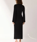 Secret Dress with slits on the sleeves black