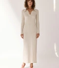 Nová Polo dress with a slit at the hem ivory