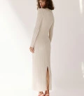 Nová Polo dress with a slit at the hem ivory