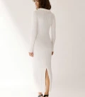 Nová Polo dress with a slit at the hem milk