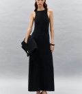 Maxi dress made of fluffy yarn Touch black