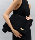 Maxi dress made of fluffy yarn Touch black