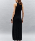 Maxi dress made of fluffy yarn Touch black