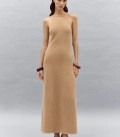 Maxi dress made of fluffy yarn Touch caramel