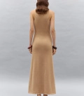 Maxi dress made of fluffy yarn Touch caramel