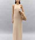 Maxi dress made of fluffy yarn Touch beige
