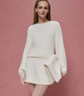 Сумка клатч из пушистой пряжи Soft Clutch молоко