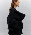 Сумка клатч из пушистой пряжи Soft Clutch черная