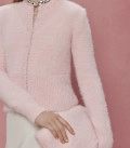 Сумка клатч из пушистой пряжи Soft Clutch розовая