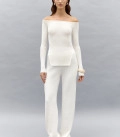 Nude-Longi: suit with trousers and top milk