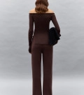 Nude-Longi: suit with trousers and top chocolate