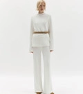 Endless: sweater and straight-leg pants set milk