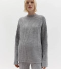Endless: sweater and straight-leg pants set gray