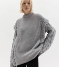 Kolos cable knit sweater gray