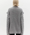 Kolos cable knit sweater gray