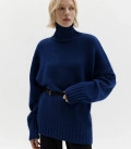Monte High-Neck sweater blue