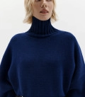 Monte High-Neck sweater blue