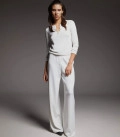 Jane set with flared trousers and jumper milk