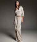 Jane set with flared trousers and jumper ivory