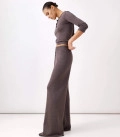 Jane set with flared trousers and jumper cappuccino