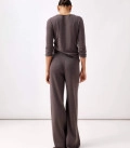 Jane set with flared trousers and jumper cappuccino