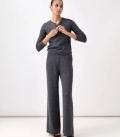 Jane set with flared trousers and jumper graphite