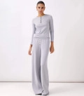 Jane set with flared trousers and jumper gray