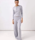 Jane set with flared trousers and jumper gray