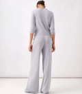 Jane set with flared trousers and jumper gray