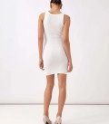 Kate mini dress with ribbed knit milk