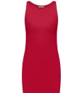 Kate mini dress with ribbed knit red