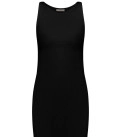 Kate mini dress with ribbed knit black