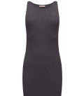Kate mini dress with ribbed knit graphite