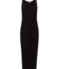 Kate midi dress with ribbed knit black