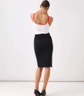 Naomi skirt with a slit black