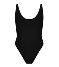 Sharon ribbed viscose bodysuit black