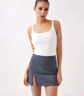 Linda tank top with contrast trim Milk