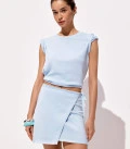 Moss-Liora T-shirt and skirt suit blue
