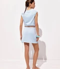 Wrap mini skirt Liora  light blue