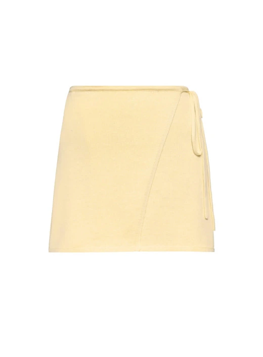 Wrap mini skirt Liora yellow